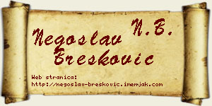 Negoslav Brešković vizit kartica
